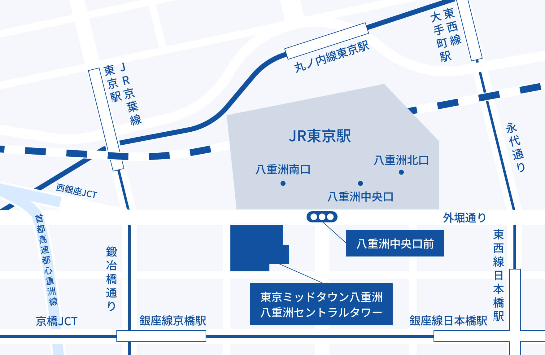 本社付近のマップ